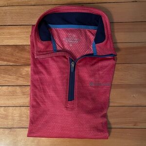 Vineyard Vines Red Long Sleeve Quarter Zip